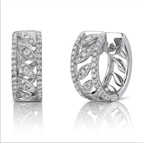 *NEW*Luxury 925 Silver Bridal Diamond Earrings - Picture 2 of 6